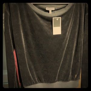 Juicy couture boat neck velour pullover